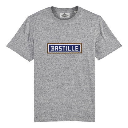 Bastille Embroidered T-Shirt - Grey